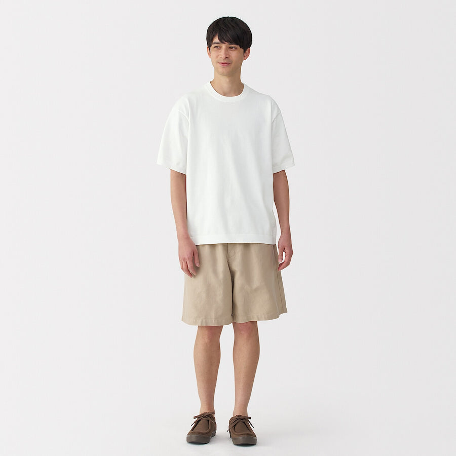 M's Quick dry crew neck S/S knitted T-ShirtWhiteXS