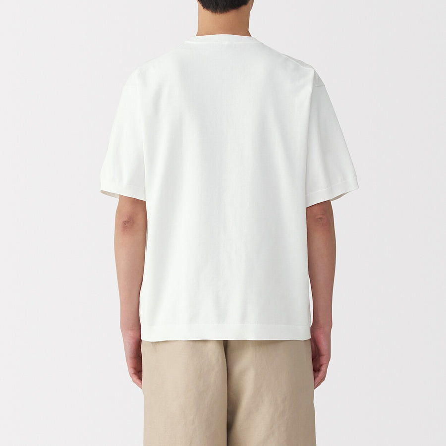 M's Quick dry crew neck S/S knitted T-ShirtWhiteXS
