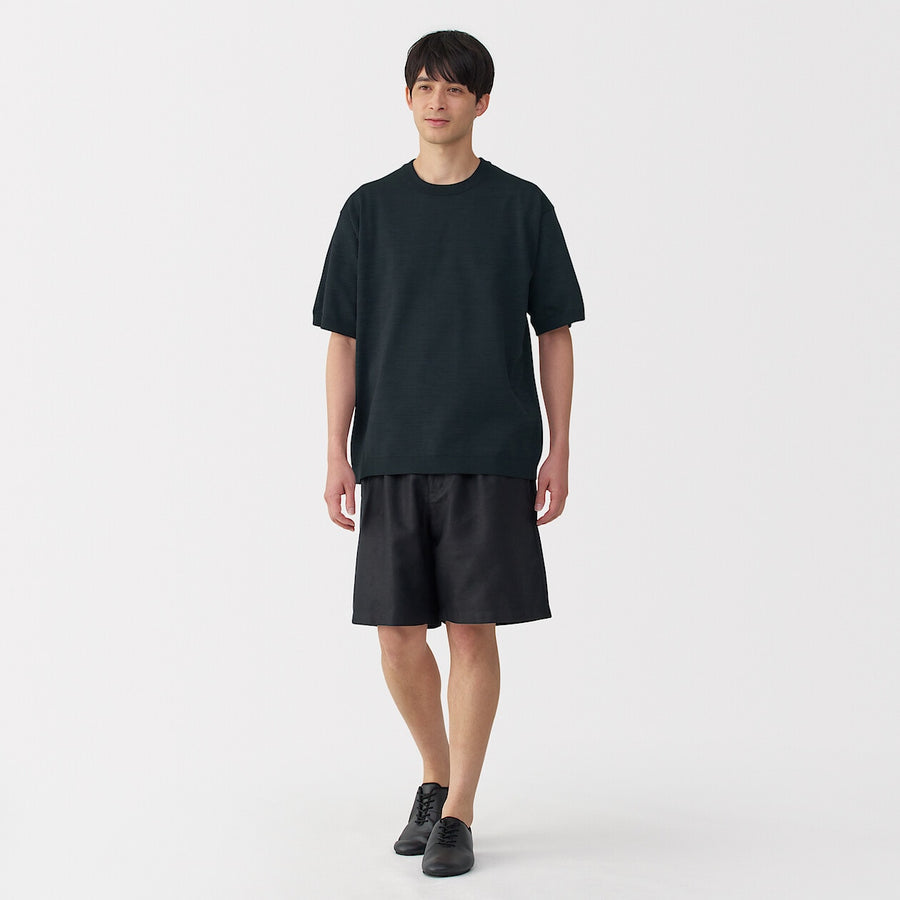 M's Quick dry crew neck S/S knitted T-ShirtWhiteXS