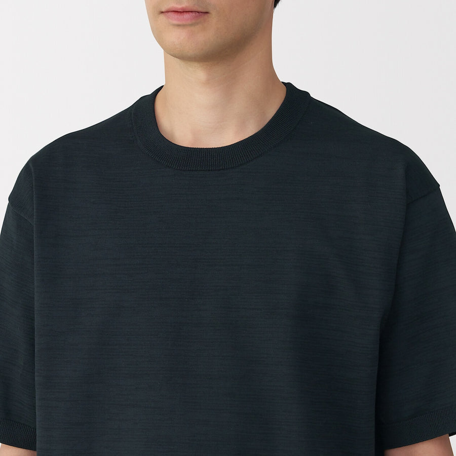 M's Quick dry crew neck S/S knitted T-ShirtWhiteXS