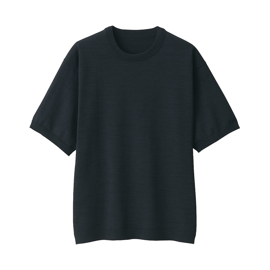 M's Quick dry crew neck S/S knitted T-ShirtWhiteXS