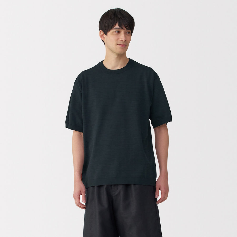 M's Quick dry crew neck S/S knitted T-ShirtWhiteXS