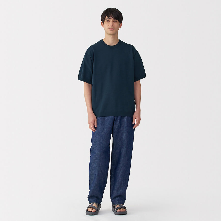 M's Quick dry crew neck S/S knitted T-ShirtWhiteXS