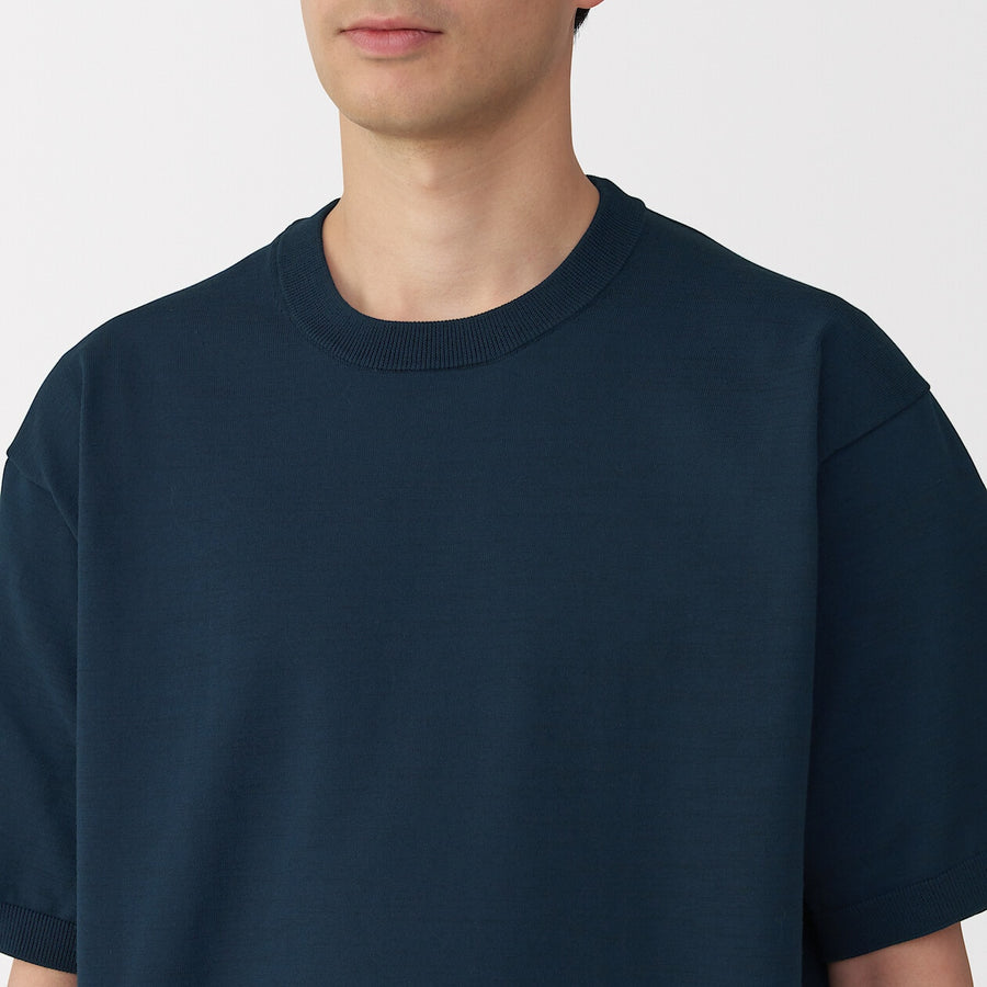 M's Quick dry crew neck S/S knitted T-ShirtWhiteXS