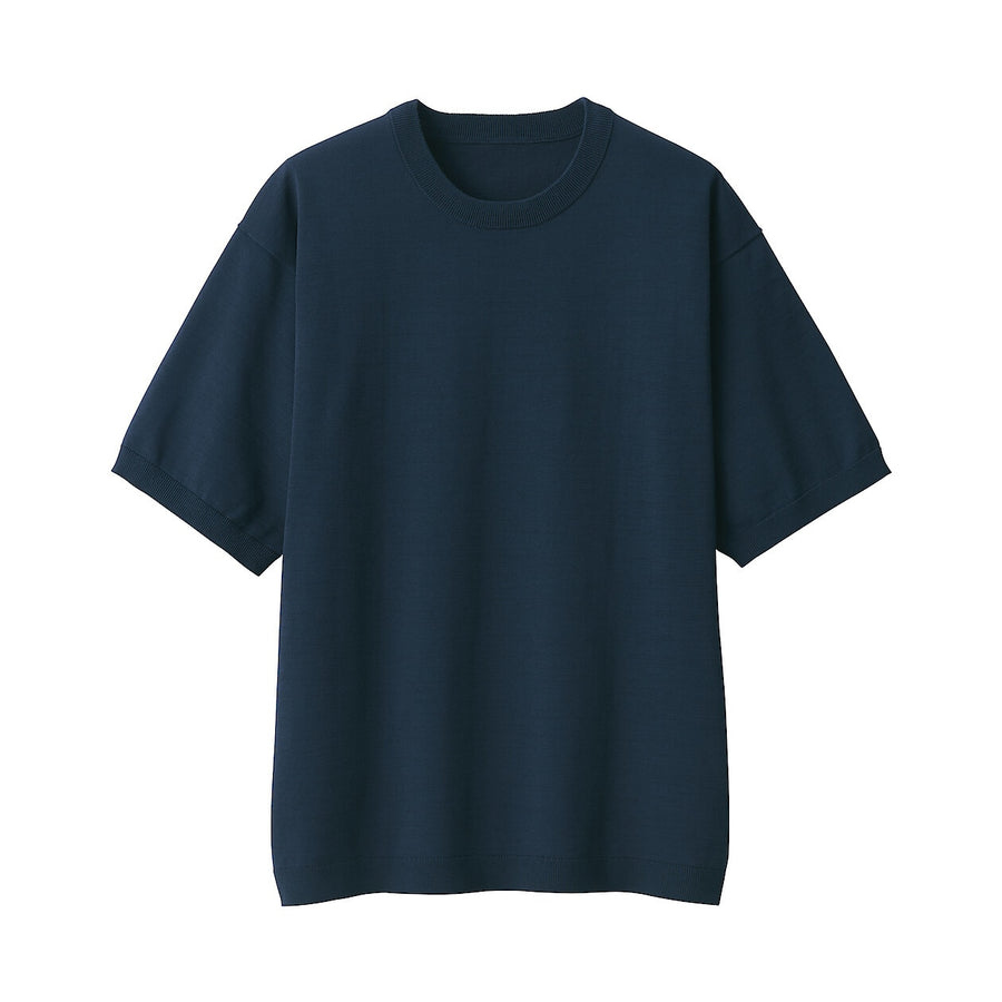 M's Quick dry crew neck S/S knitted T-ShirtWhiteXS