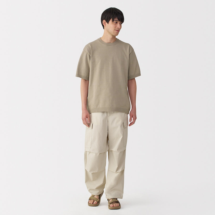 M's Quick dry crew neck S/S knitted T-ShirtWhiteXS