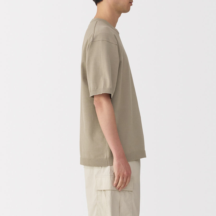 M's Quick dry crew neck S/S knitted T-ShirtWhiteXS
