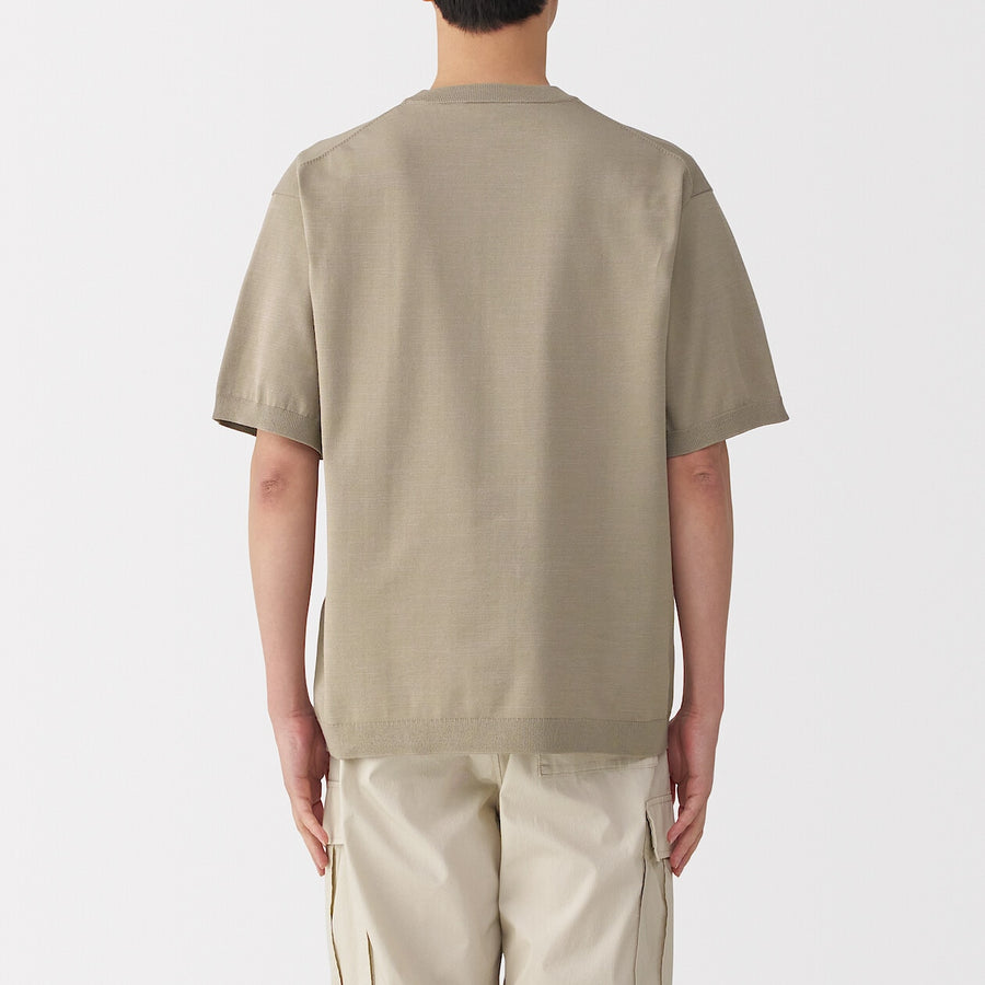 M's Quick dry crew neck S/S knitted T-ShirtWhiteXS