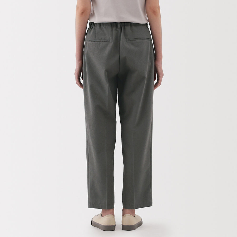 W's Breathable seersucker tapered pants Dark greyXS
