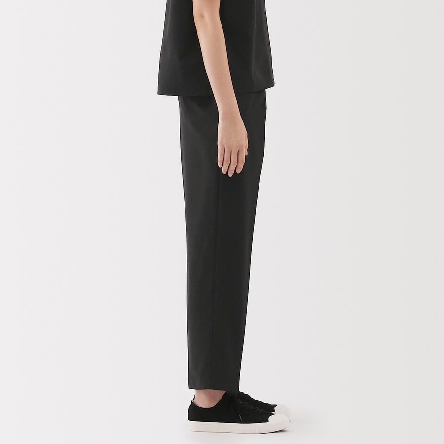 W's Breathable seersucker tapered pants Dark greyXS