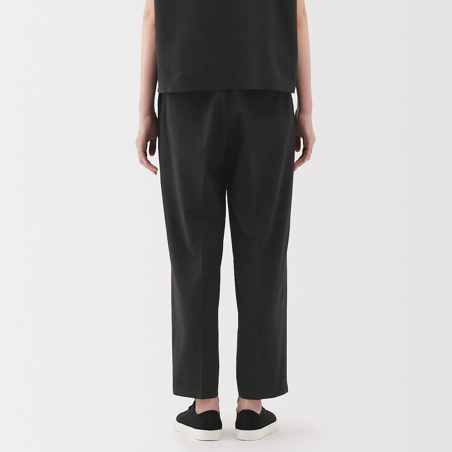 W's Breathable seersucker tapered pants Dark greyXS