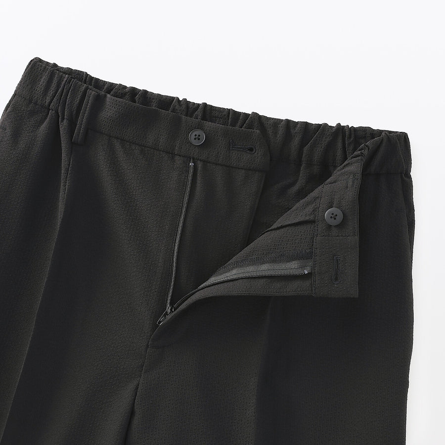 W's Breathable seersucker tapered pants Dark greyXS