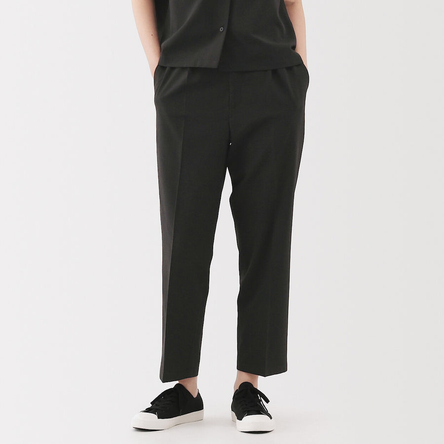 W's Breathable seersucker tapered pants Dark greyXS