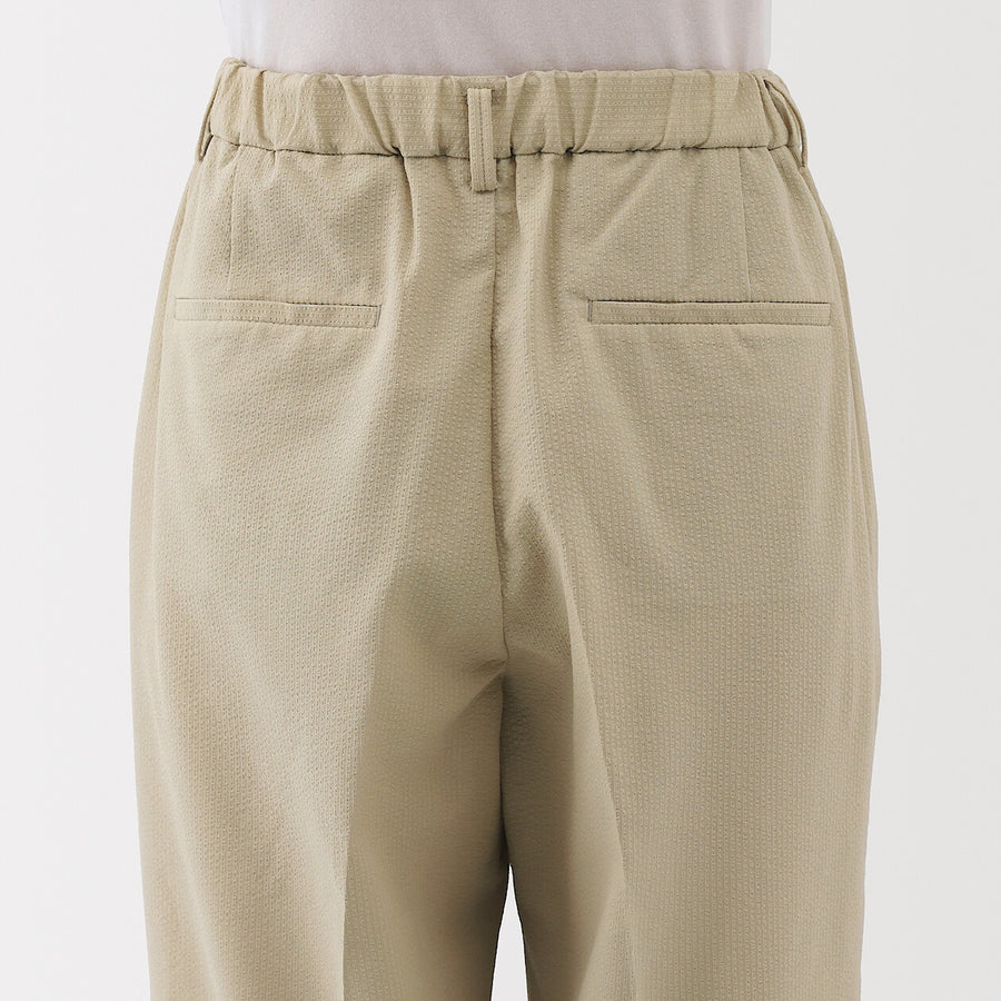 W's Breathable seersucker tapered pants Dark greyXS