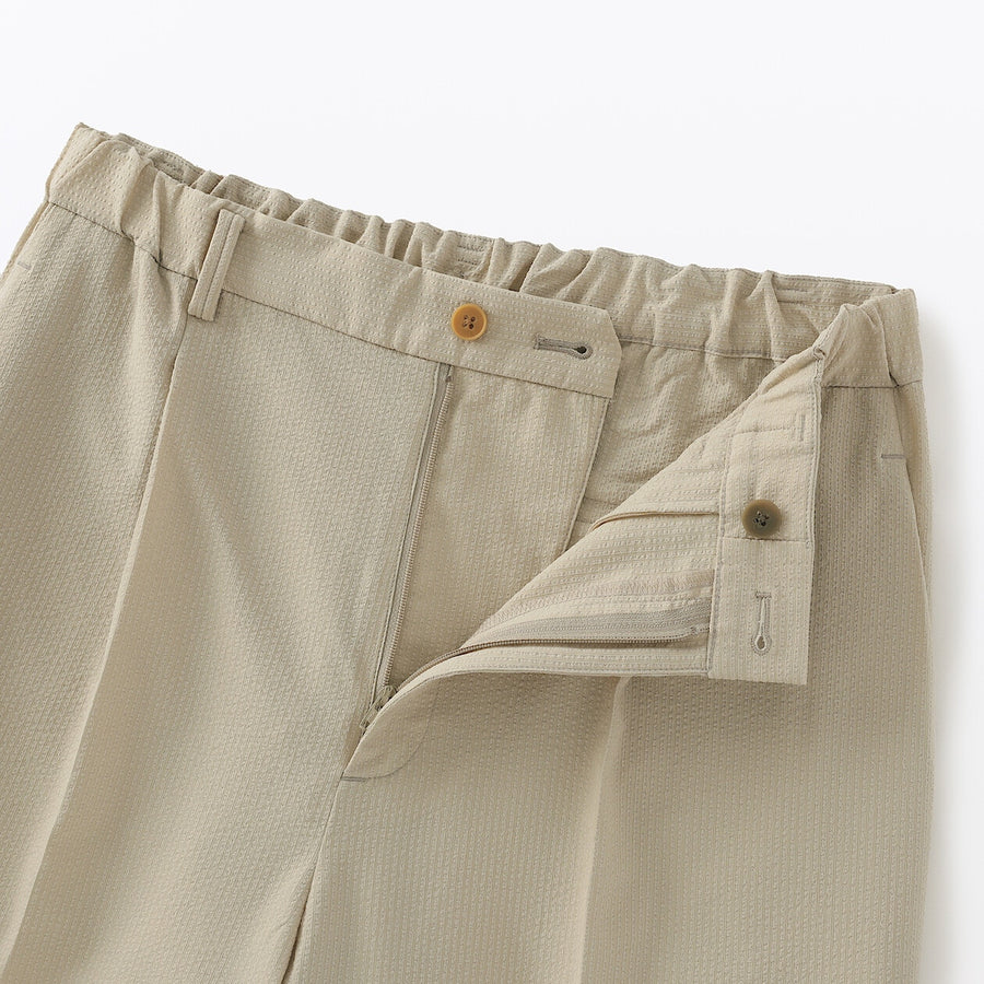 W's Breathable seersucker tapered pants Dark greyXS