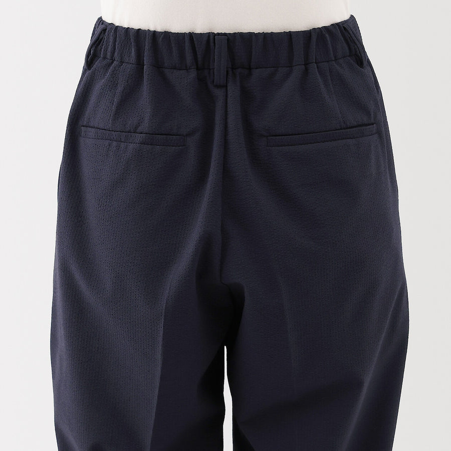 W's Breathable seersucker tapered pants Dark greyXS