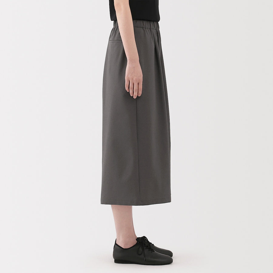 W's Breathable seersucker Easy cropped pants Dark greyXS
