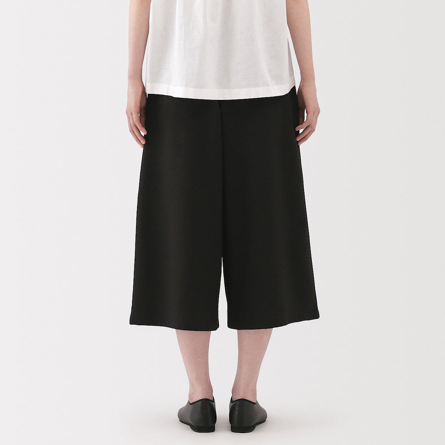 W's Breathable seersucker Easy cropped pants Dark greyXS