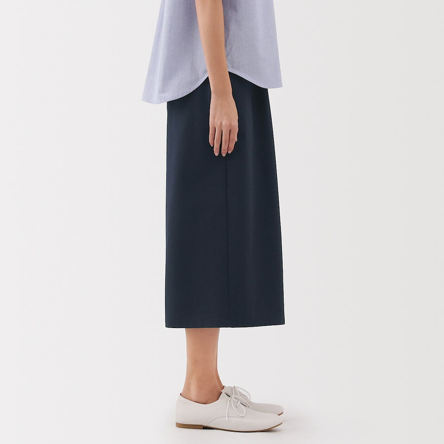 W's Breathable seersucker Easy cropped pants Dark greyXS