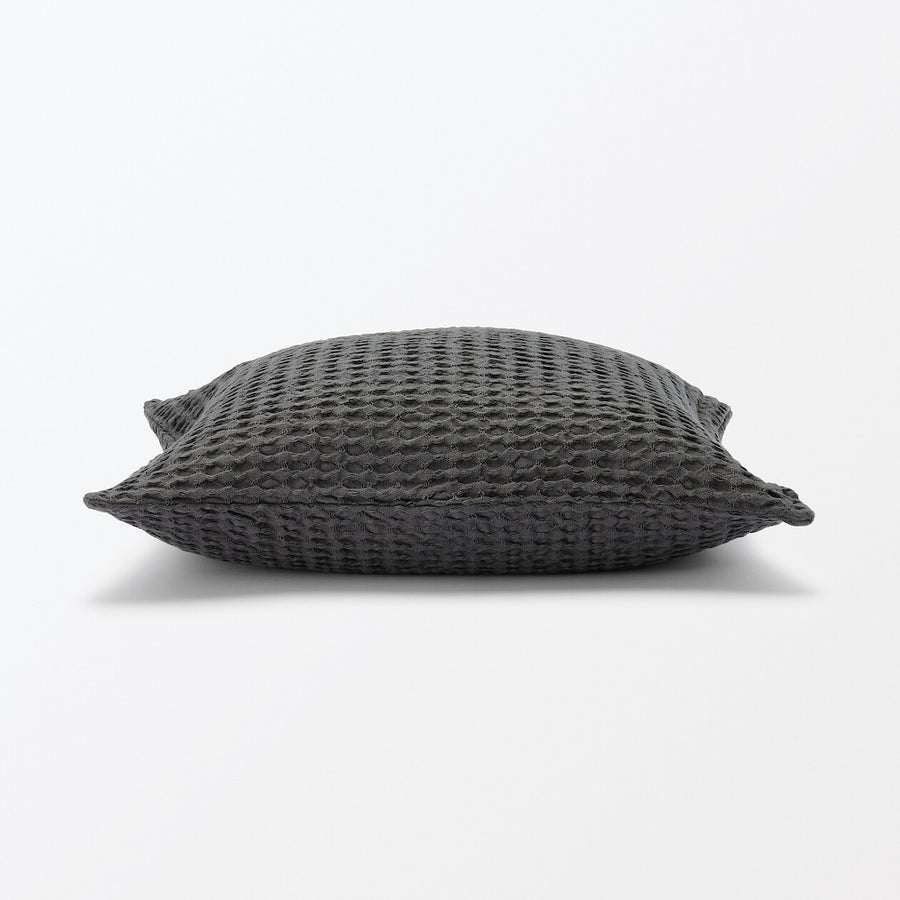 WASHED COTTON WAFFLE WEAVE CUSHION COVER