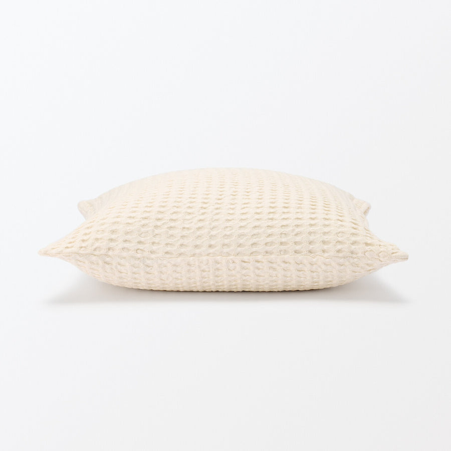 WASHED COTTON WAFFLE WEAVE CUSHION COVER