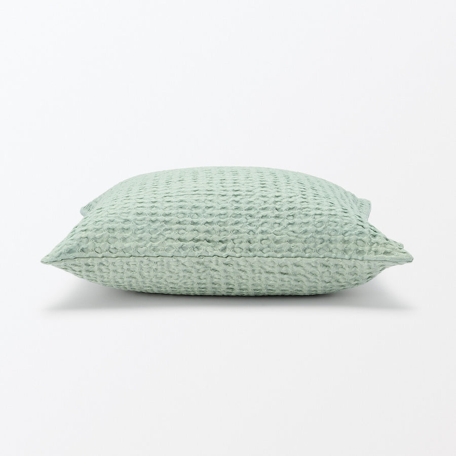 WASHED COTTON WAFFLE WEAVE CUSHION COVER