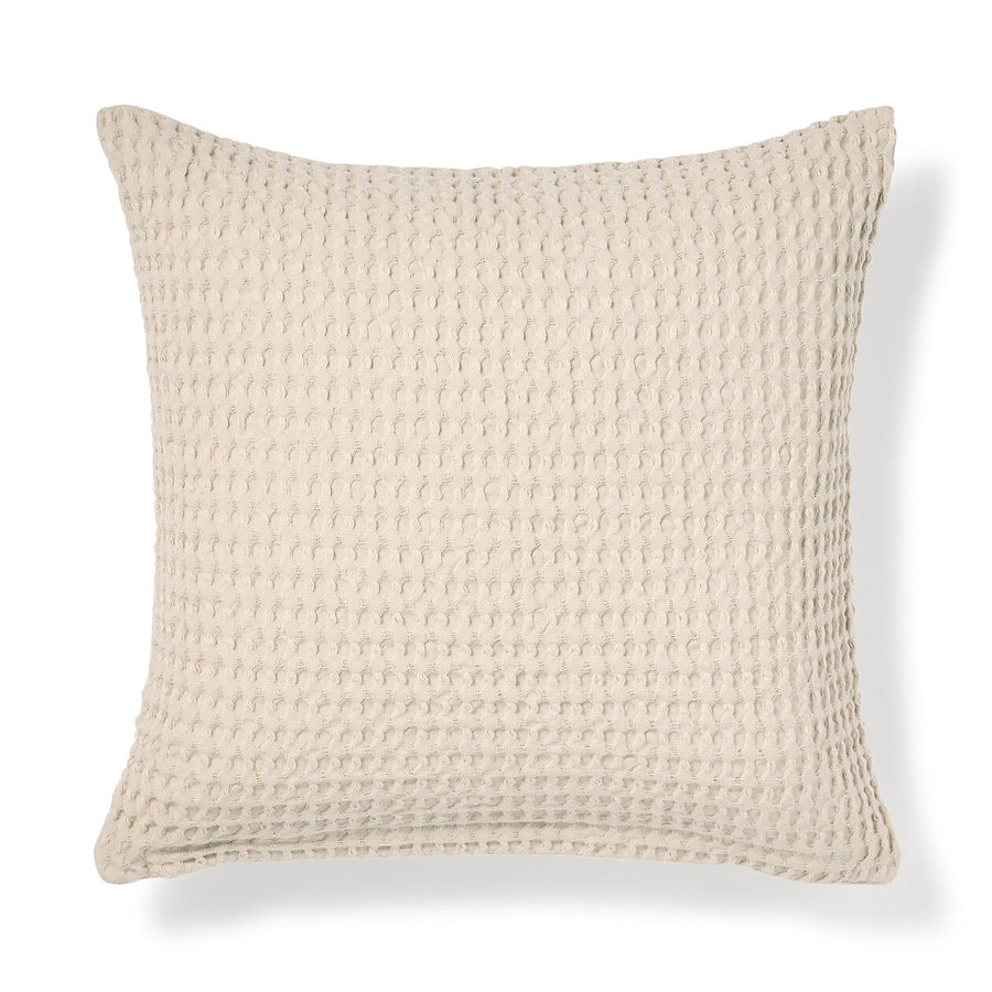 WASHED COTTON WAFFLE WEAVE CUSHION COVER