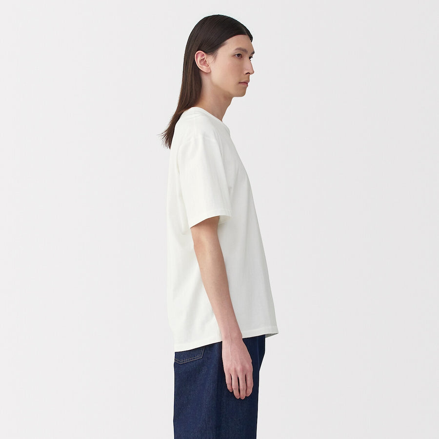 M's knitted by traditional method crewneck SS T-shirtWhiteS
