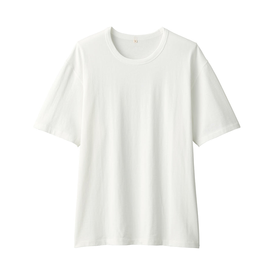 M's knitted by traditional method crewneck SS T-shirtWhiteS