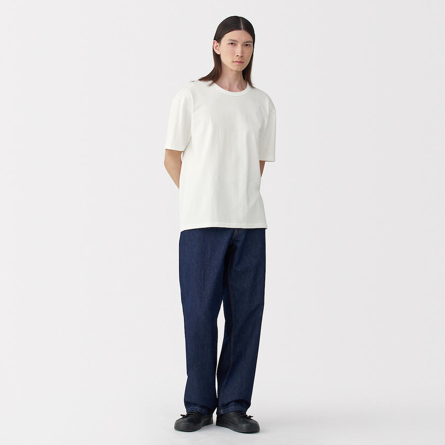 M's knitted by traditional method crewneck SS T-shirtWhiteS