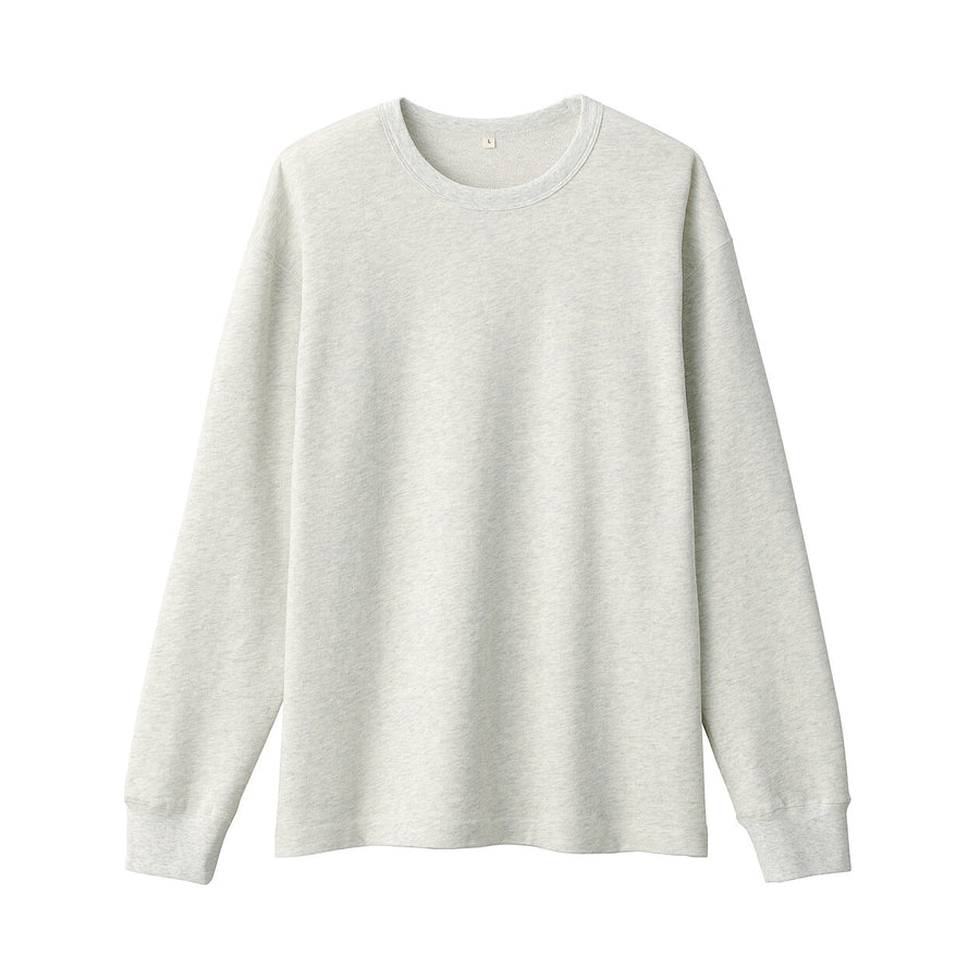 M's knitted by traditional method crew neck LS Tee L greyS