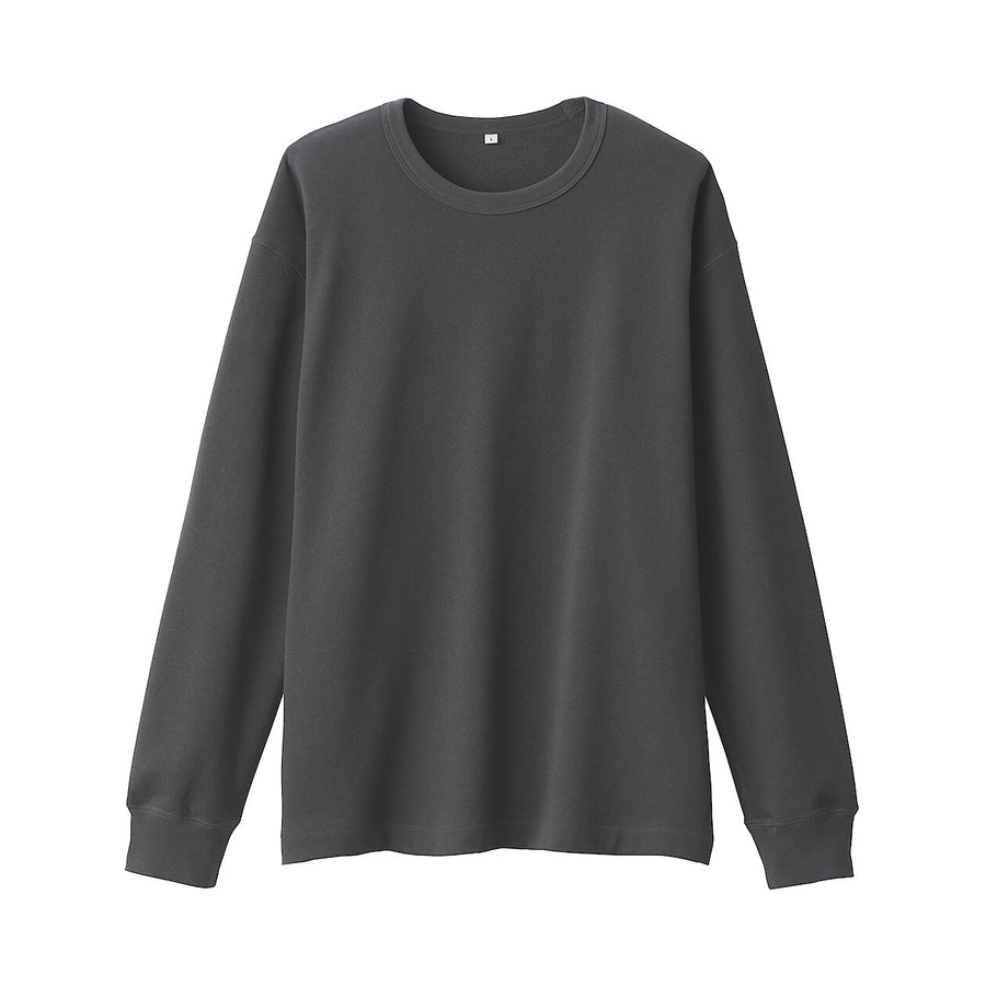 M's knitted by traditional method crew neck LS Tee L greyS
