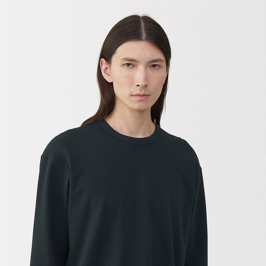 M's knitted by traditional method crew neck LS Tee L greyS