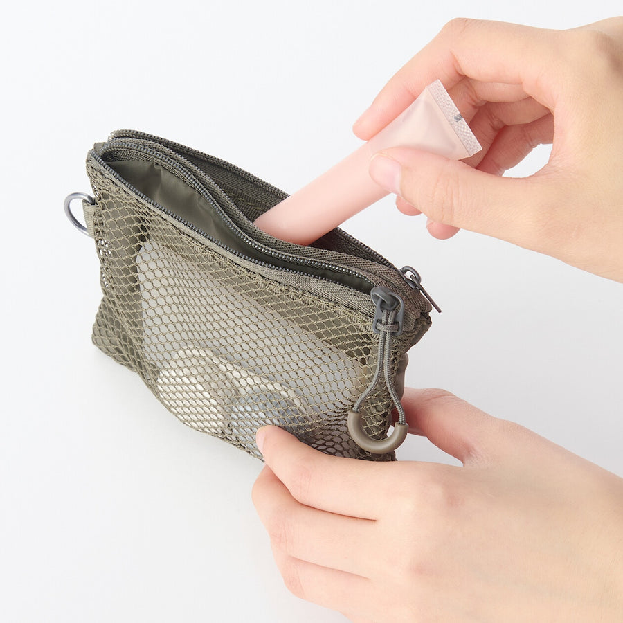 Compact Two-Zipper Travel Pouch