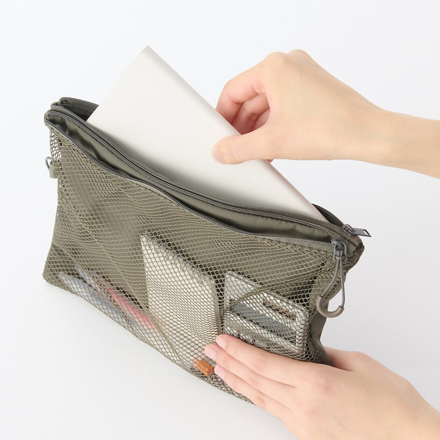 Compact Two-Zipper Travel Pouch