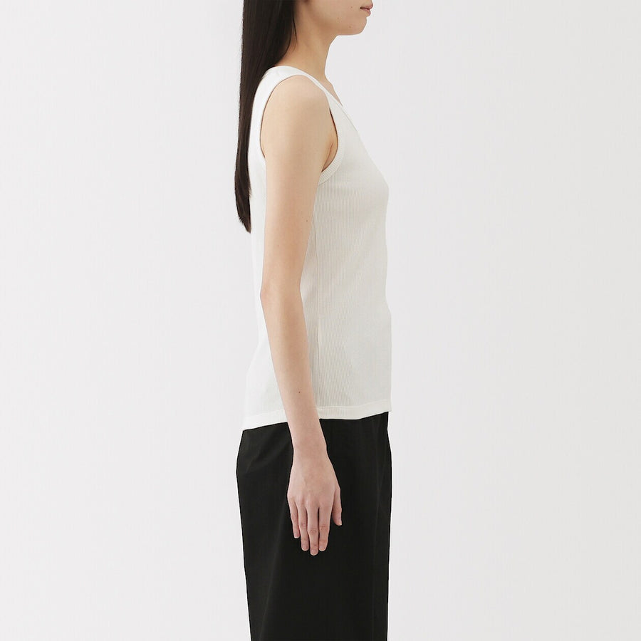 W's Stretch ribbed tank top Off WhiteXS
