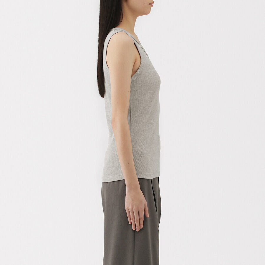 W's Stretch ribbed tank top Off WhiteXS