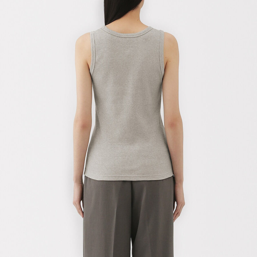 W's Stretch ribbed tank top Off WhiteXS