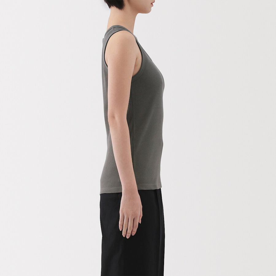 W's Stretch ribbed tank top Off WhiteXS