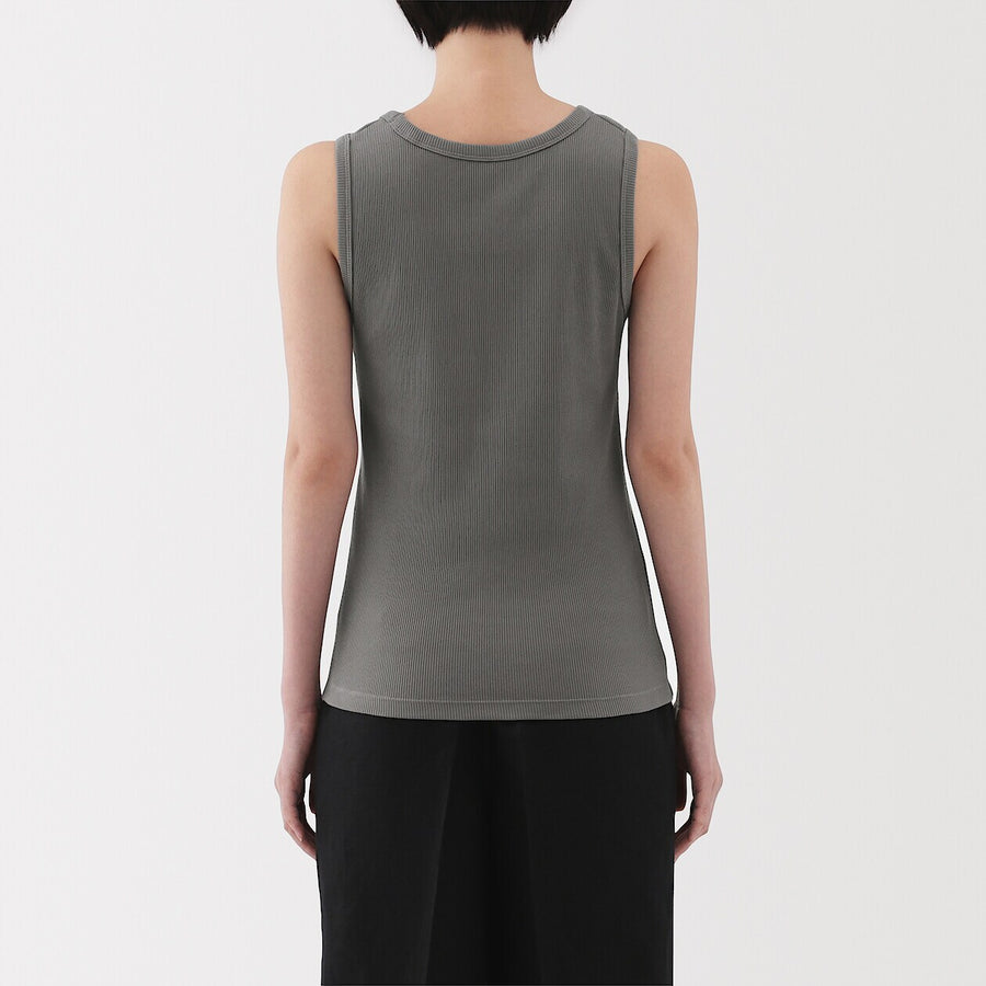 W's Stretch ribbed tank top Off WhiteXS