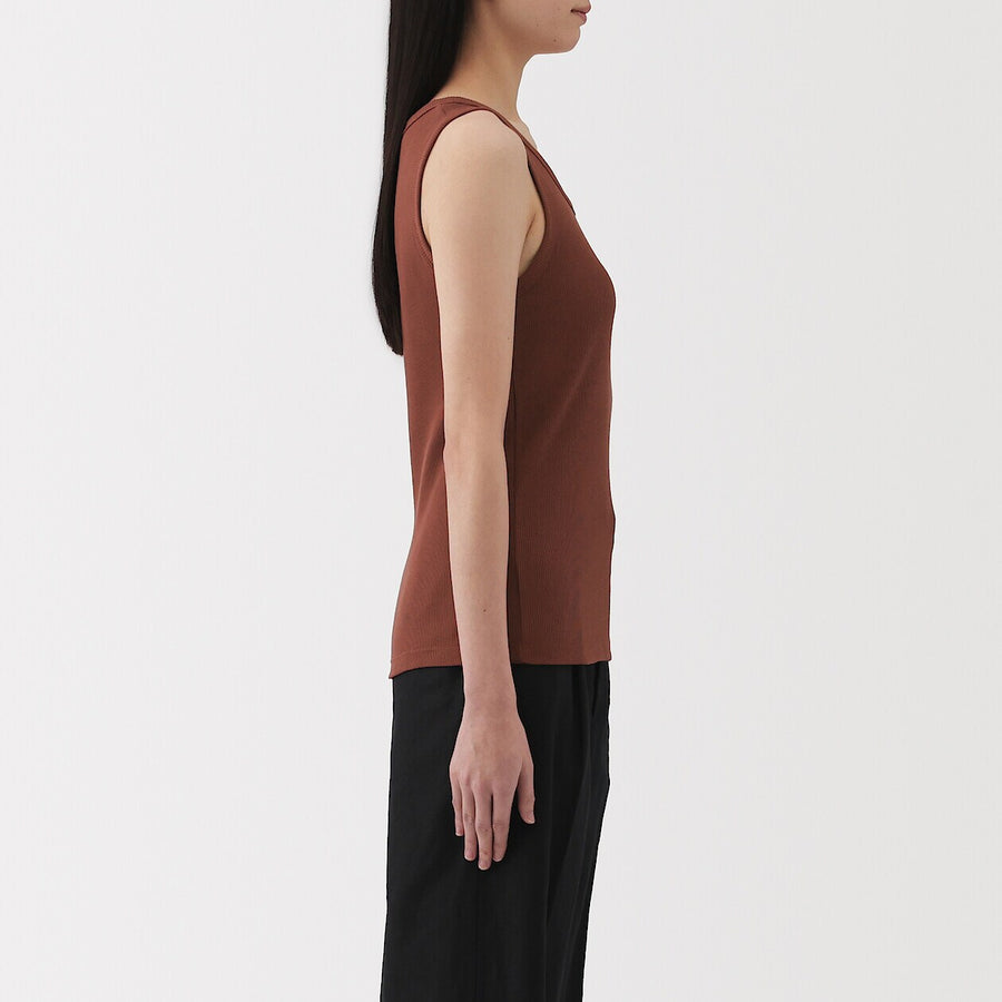 W's Stretch ribbed tank top Off WhiteXS