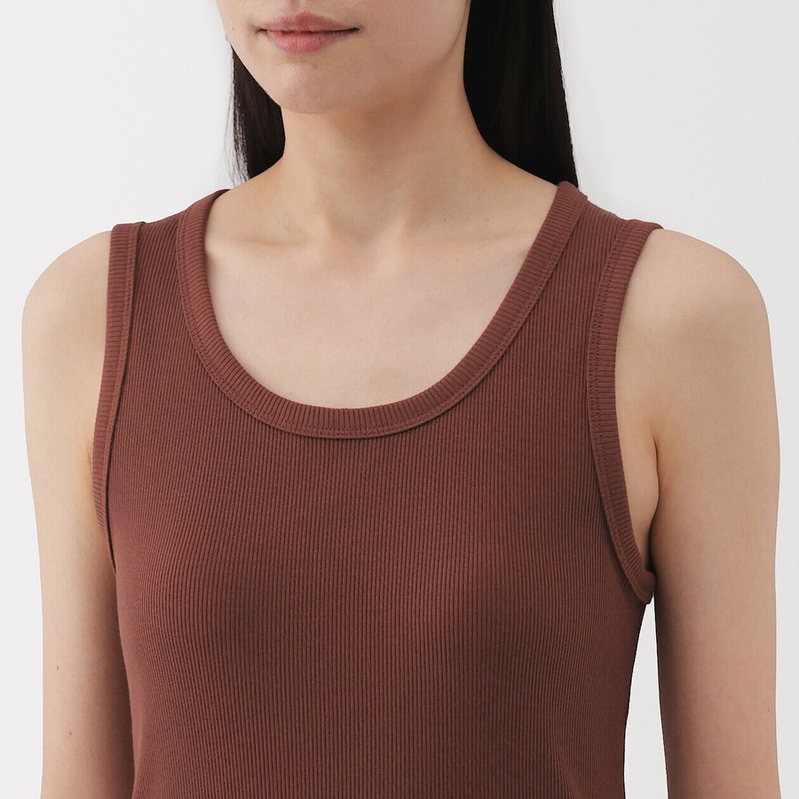 W's Stretch ribbed tank top Off WhiteXS