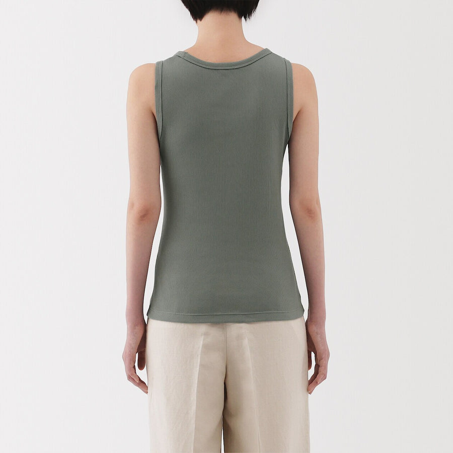 W's Stretch ribbed tank top Off WhiteXS