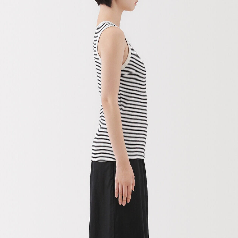W's Stretch ribbed tank top Off WhiteXS
