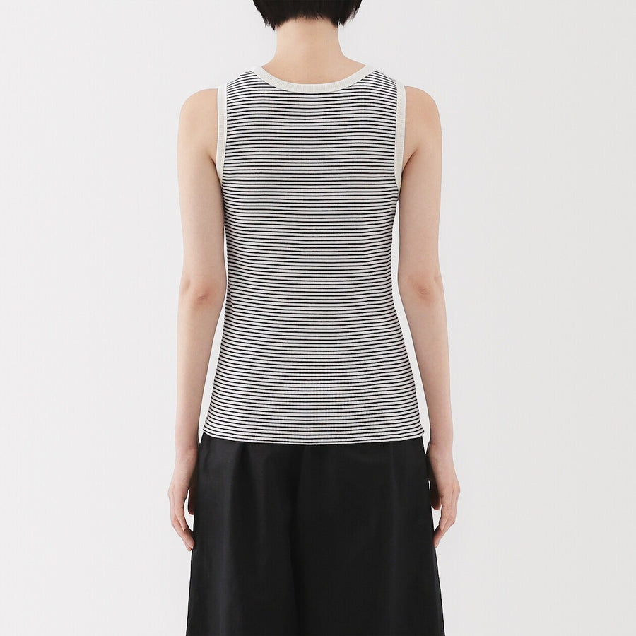W's Stretch ribbed tank top Off WhiteXS