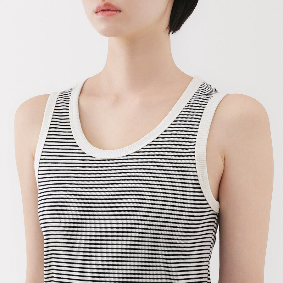 W's Stretch ribbed tank top Off WhiteXS