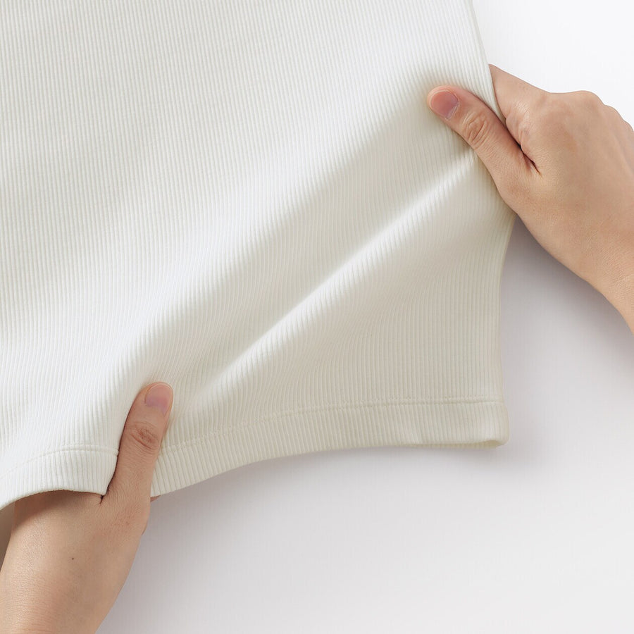 W's Stretch ribbed tank top Off WhiteXS