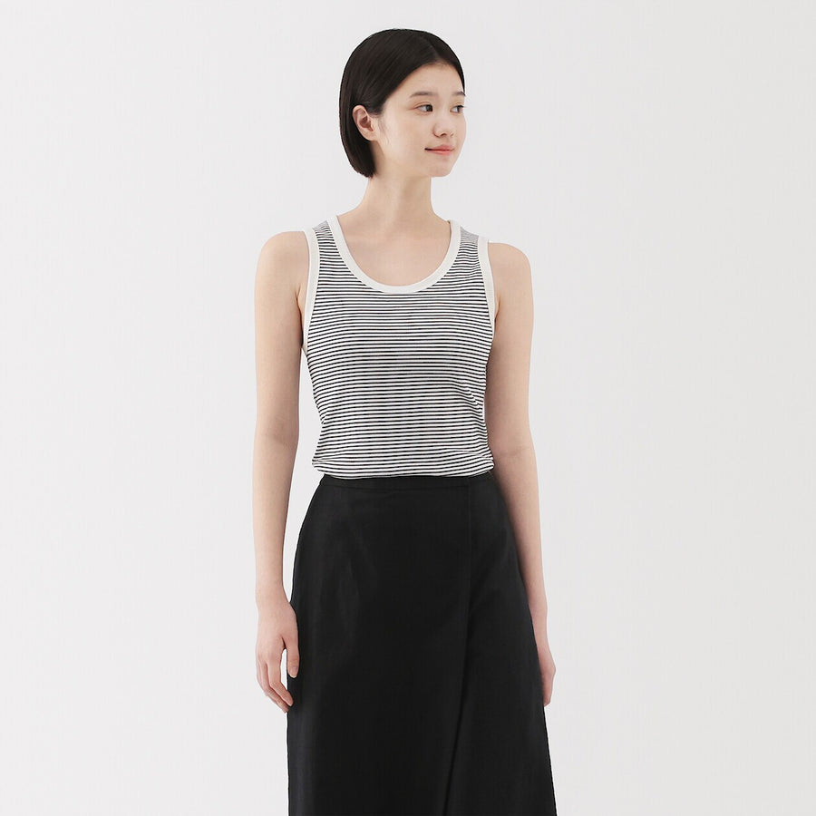 W's Stretch ribbed tank top Off WhiteXS