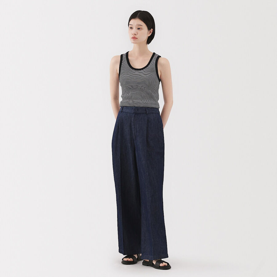 W's Stretch ribbed tank top Off WhiteXS
