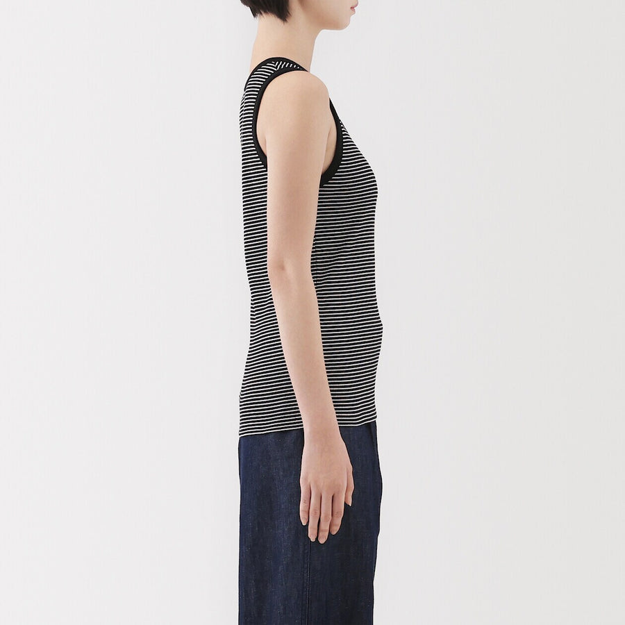 W's Stretch ribbed tank top Off WhiteXS